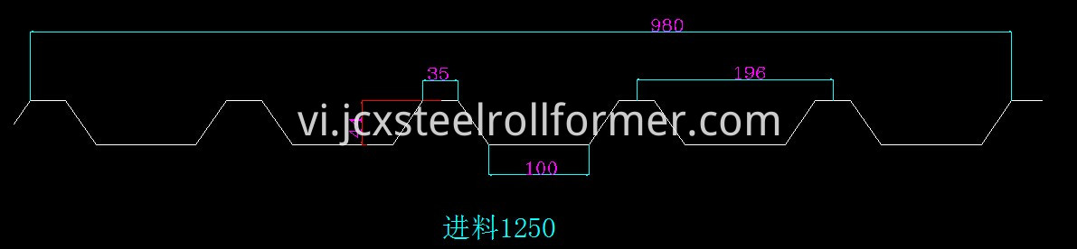 980 roof profile drawing